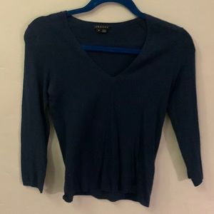 Theory navy v neck sweater